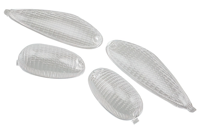 Indicator + Taillight Lens Set STR8 Piaggio NRG MC² white