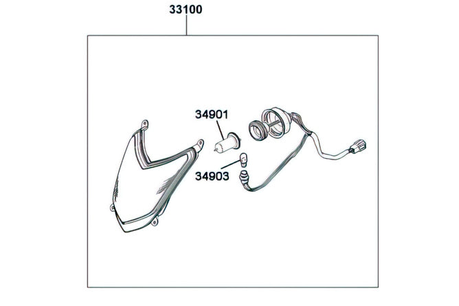 Headlight Kymco Agility 50cc 10 inch