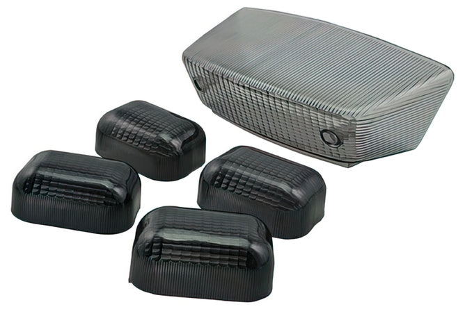 Indicator / Taillight Lens Set STR8 Yamaha Slider after 2004 black