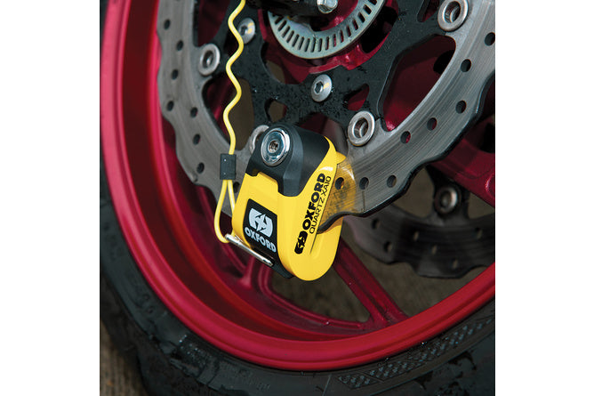 Disc Lock w/ alarm XA10 Oxford 10mm yellow / black