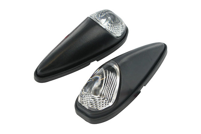 Glue-On Light /Indicators Raindrop clear / black