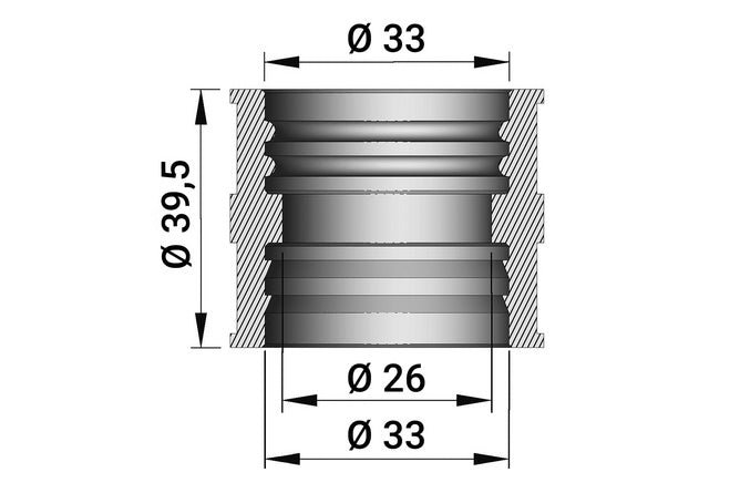 Intake Rubber Boot Malossi 33mm VHB 24 - 26